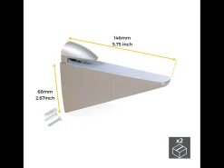 Reggimensole per ripiani in legno o vetro Halcon disponibile in 2 colori