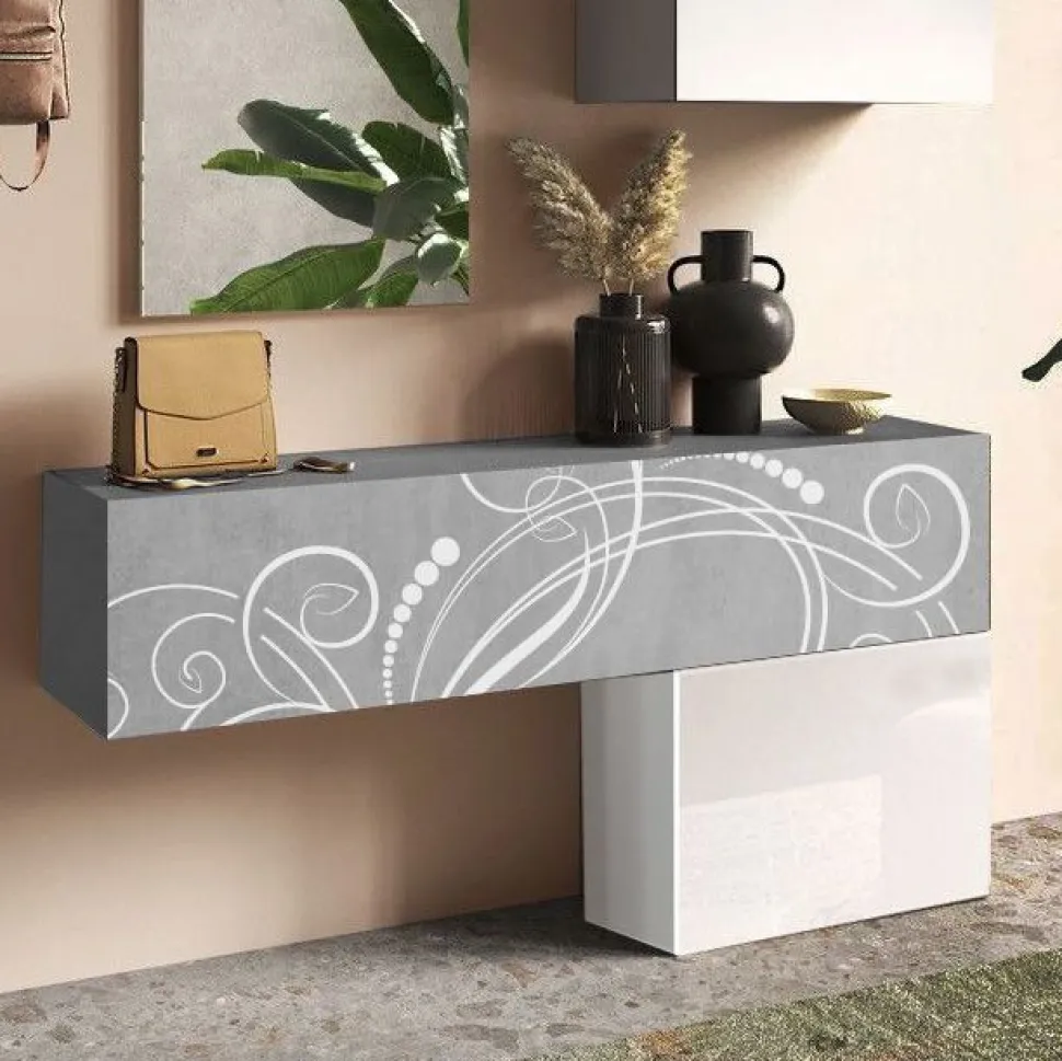 Ribalta sospesa linea Arte con grafica disponibile in vari colori