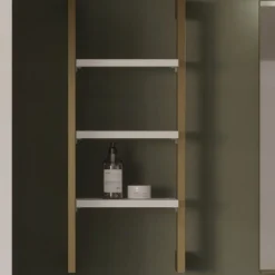 Scaffalatura bagno in alluminio disponibile in vari colori e 2 misure