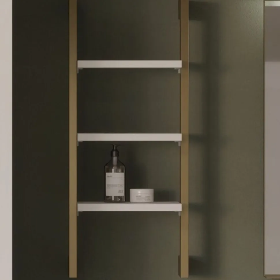 Scaffalatura bagno in alluminio disponibile in vari colori e 2 misure