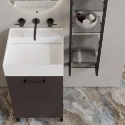 Scaffalatura bagno in alluminio disponibile in vari colori e 2 misure