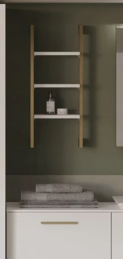 Scaffalatura bagno in alluminio disponibile in vari colori e 2 misure