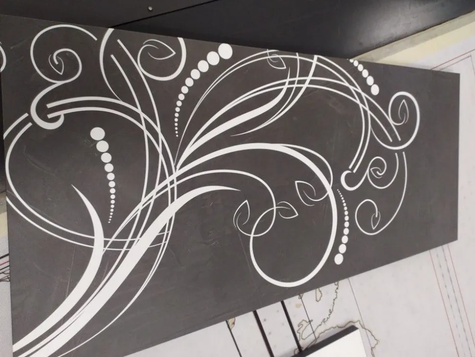 Scarpiera 2 ante linea Virgola finitura Ardesia con serigrafia