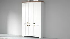 Scarpiera contemporanea 6 ante Silm Bianco Opaco e Rovere Wotan