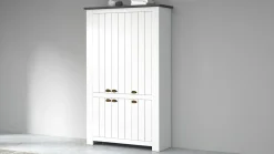 Scarpiera contemporanea 6 ante Silm Bianco Opaco e Ardesia