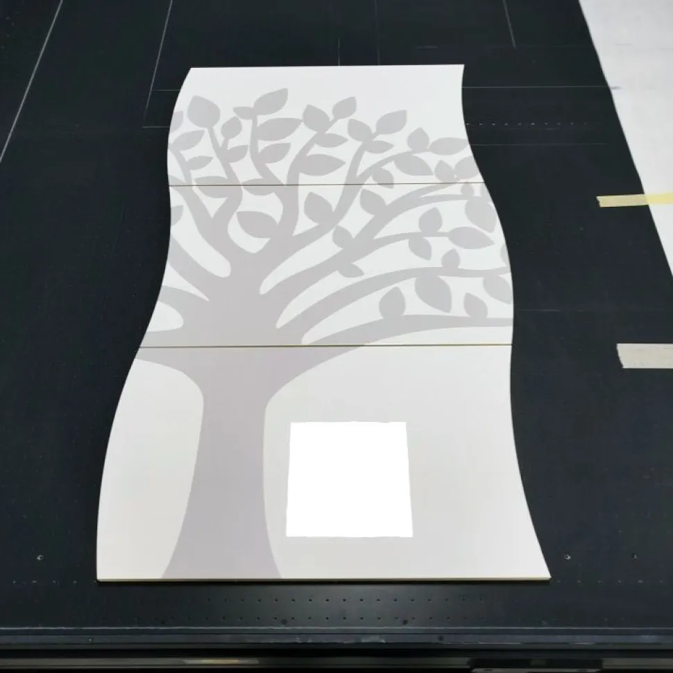 Scarpiera linea Mia 3 ante con albero della vita grigio chiaro