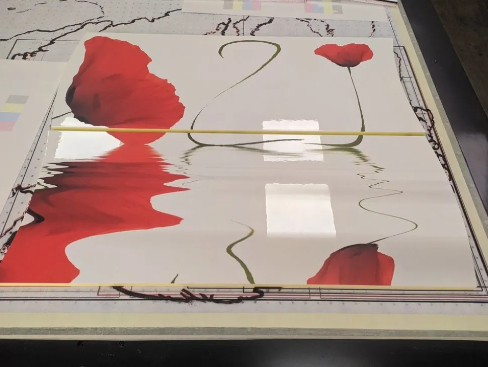 Scarpiera linea Mia 2 ante con serigrafia tulipano rosso