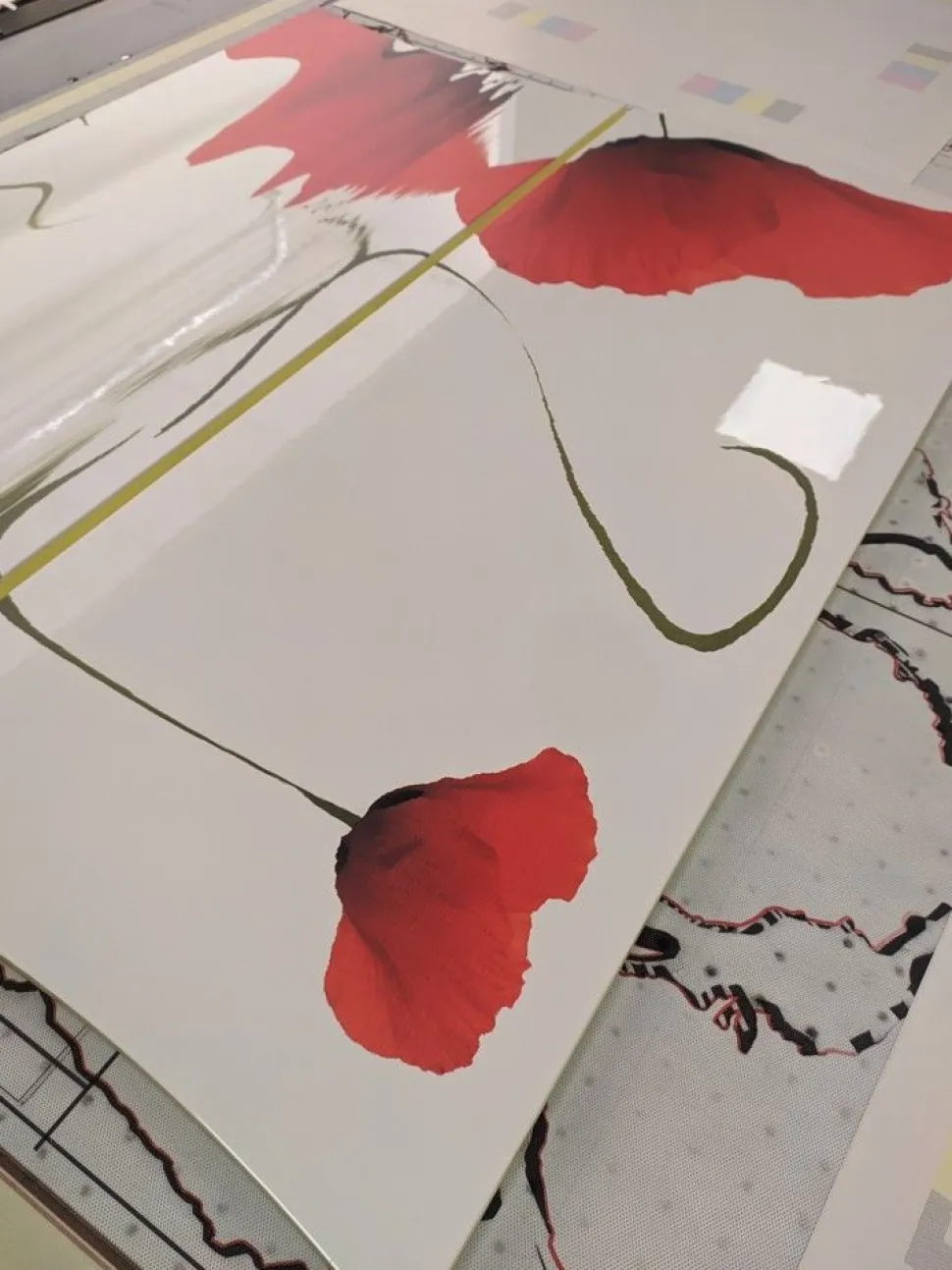 Scarpiera linea Mia 2 ante con serigrafia tulipano rosso