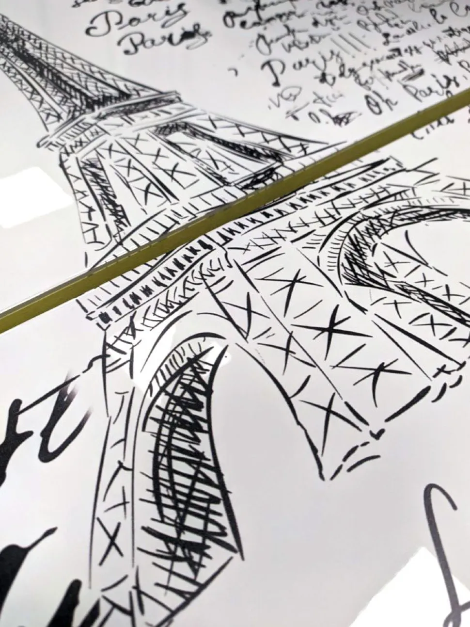 Scarpiera linea Mia 2 ante con serigrafia Parigi