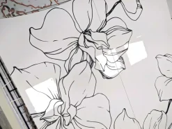 Scarpiera linea Mia 2 ante con serigrafia Fiore nero