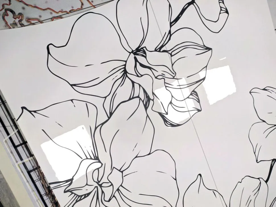 Scarpiera linea Mia 2 ante con serigrafia Fiore nero