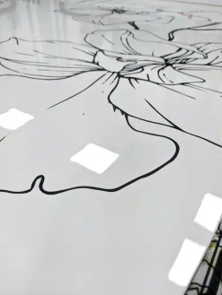 Scarpiera linea Mia 2 ante con serigrafia Fiore nero