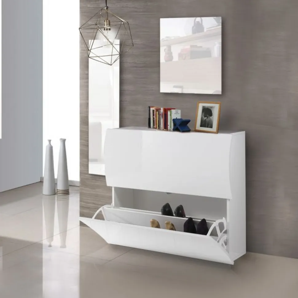 Scarpiera linea Mia 2 ante con serigrafia Wood
