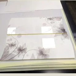 Scarpiera linea Mia 2 ante con serigrafia floreale colore grigio
