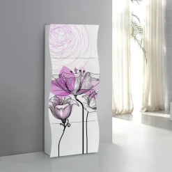 Scarpiera linea Mia 4 ante con serigrafia floreale viola