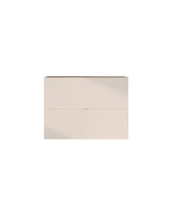 Scarpiera sospesa moderna 2 ante a ribalta Linea Oasi in Cashmere Opaco e Rovere Mercure