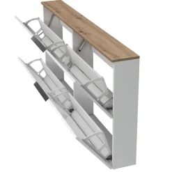 Scarpiera sospesa stretta 2 ante ribalta Slim disponibile in 2 colori