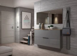 Scarpiera sospesa stretta 2 ante ribalta Slim disponibile in 2 colori