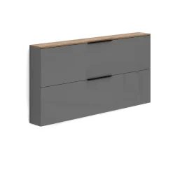 Scarpiera sospesa stretta 2 ante ribalta Slim disponibile in 2 colori