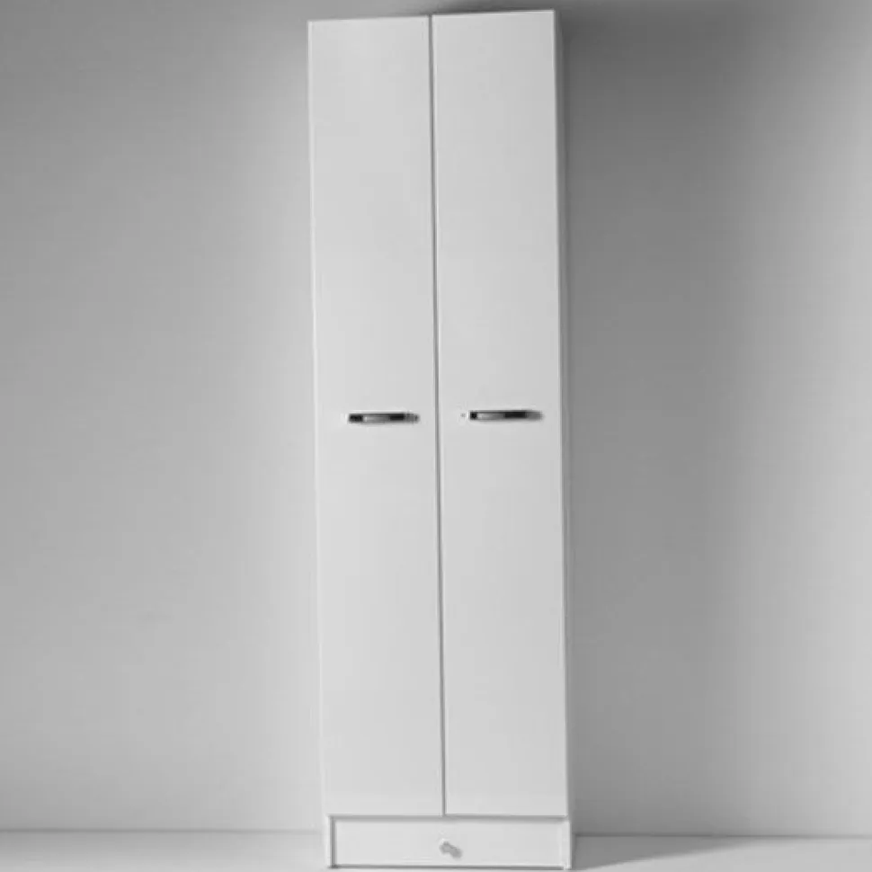 Scarpiera stretta 2 ante battenti Eko in Bianco Opaco L58xP37xH198