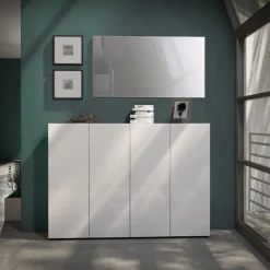 Scarpiera stretta 4 ante battenti Master disponibile in 2 colori