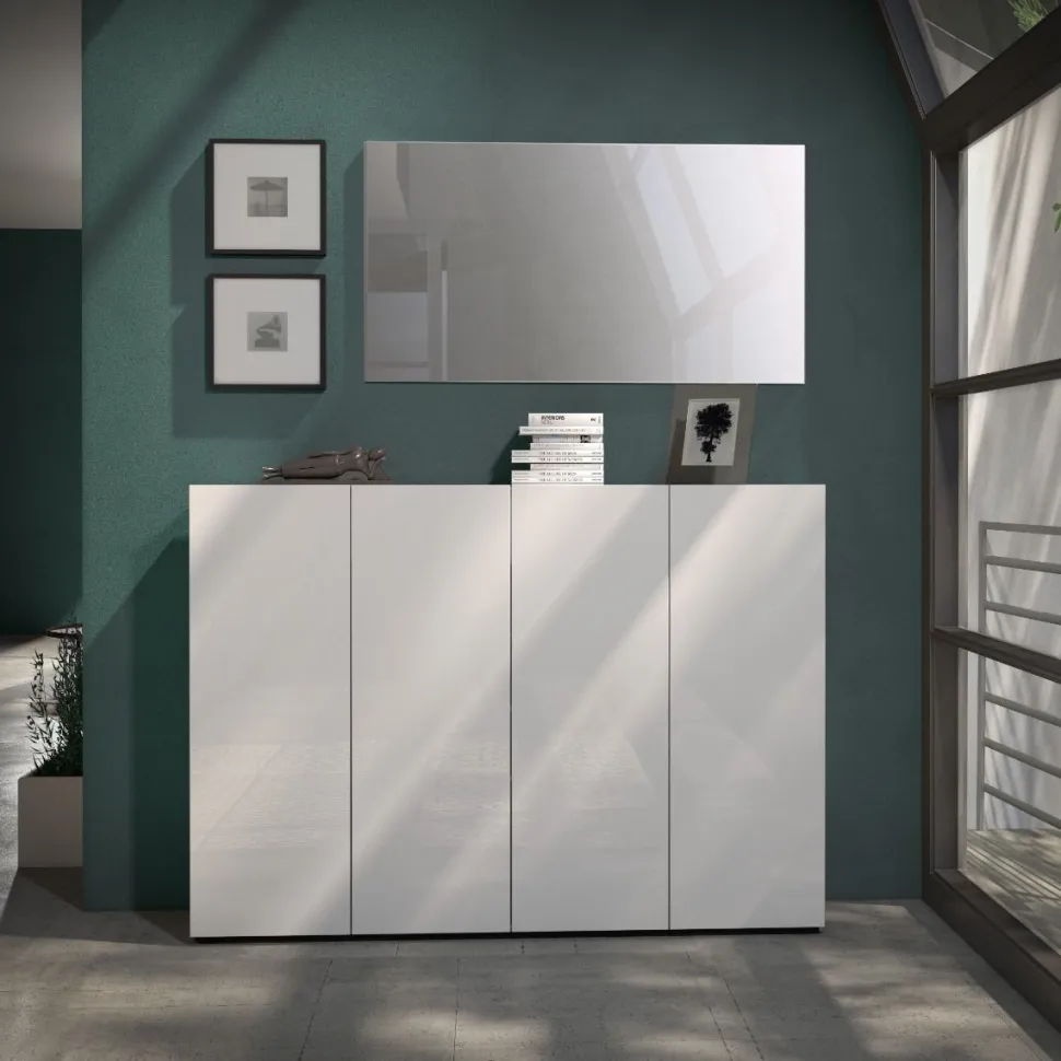Scarpiera stretta 4 ante battenti Master disponibile in 2 colori
