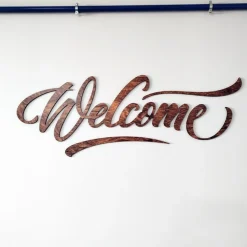 Scritta in legno scuro, Welcome L 1,2m