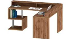 Scrivania angolare con sopralzo Cube in finitura Rovere Wotan