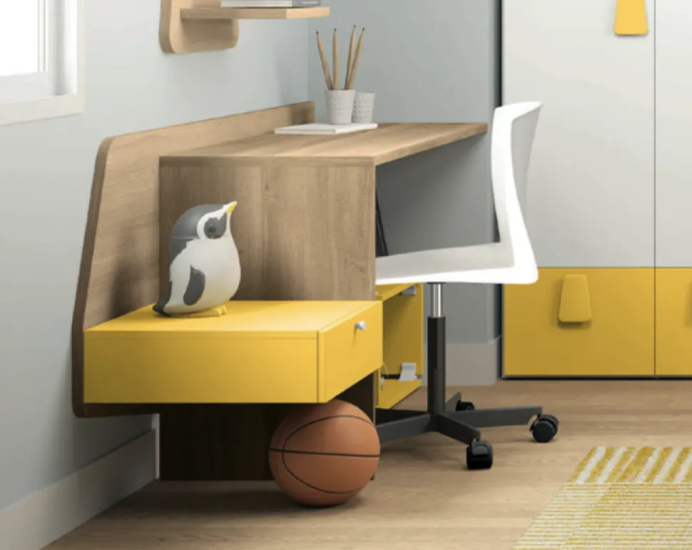 Scrivania con cassetto disponibile in 2 misure e 15 colorazioni