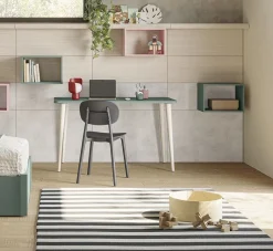 Scrivania con gambe in legno Giulia linea Airone disponibile in 2 misure e vari colori
