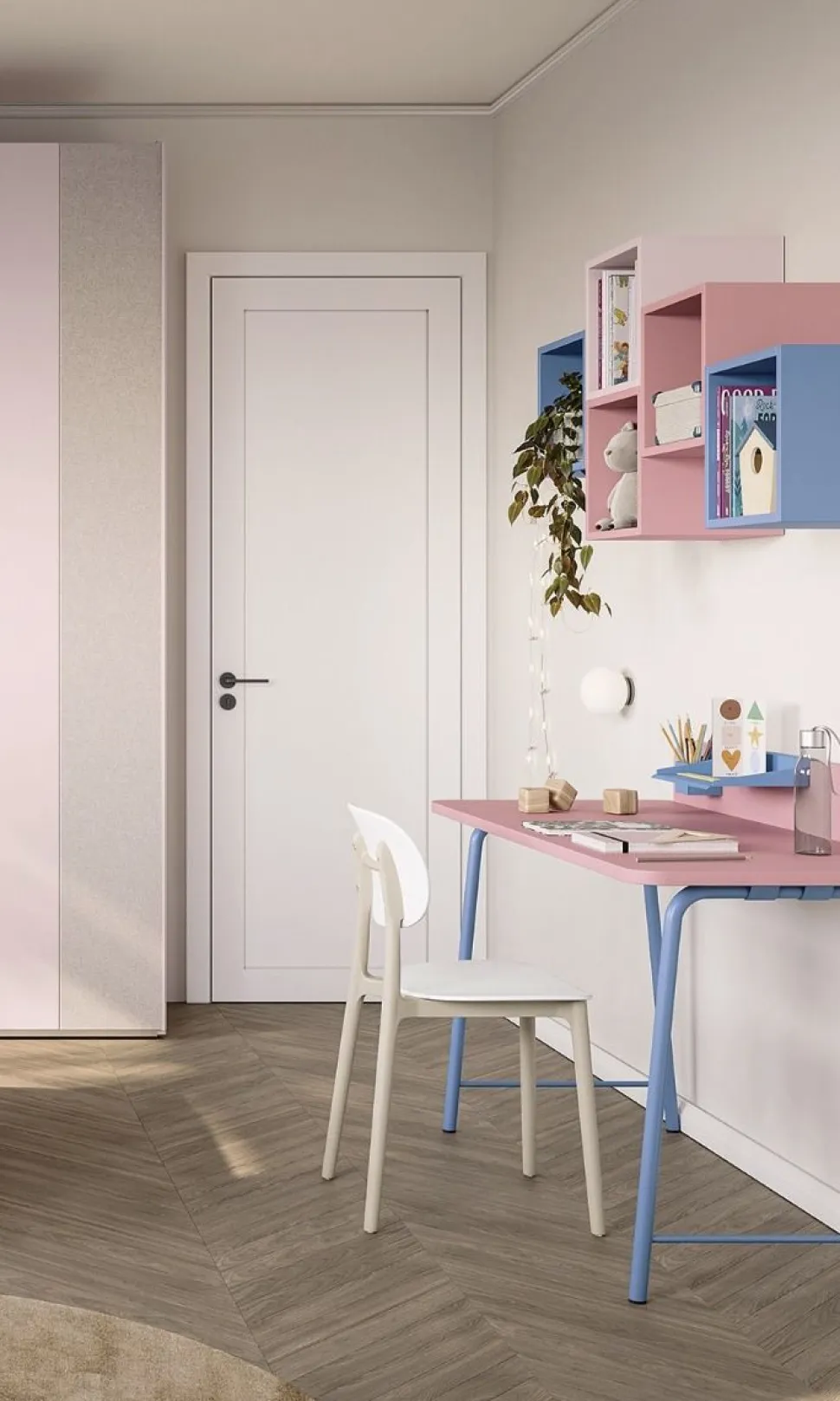 Scrivania con gambe in metallo Artika linea Airone disponibile in 2 misure e vari colori
