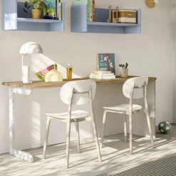Scrivania con piano sagomato Coral linea Airone disponibile in 4 misure e vari colori