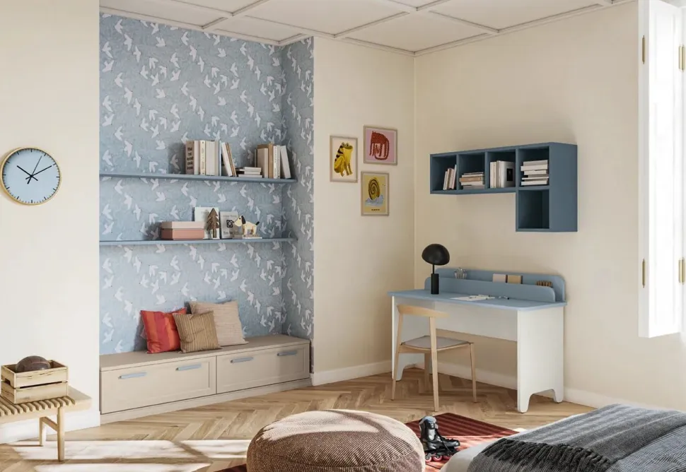 Scrivania moderna Alaska linea Omega disponibile in 3 misure e vari colori