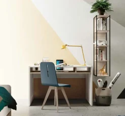 Scrivania moderna Bianca opaco con piano scorrevole disponibile in vari colori
