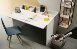 Scrivania moderna Bianca opaco con piano scorrevole disponibile in vari colori