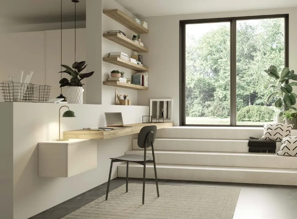 Scrivania moderna sospesa linea Airone 15 colorazioni