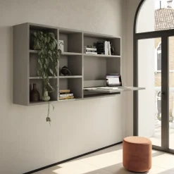 Scrivania sospesa a scomparsa salvaspazio disponibile in 3 misure e vari colori