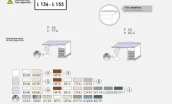 Scrivania stile classico con 3 cassetti Tosca linea Omega disponibile in 2 versioni e vari colori