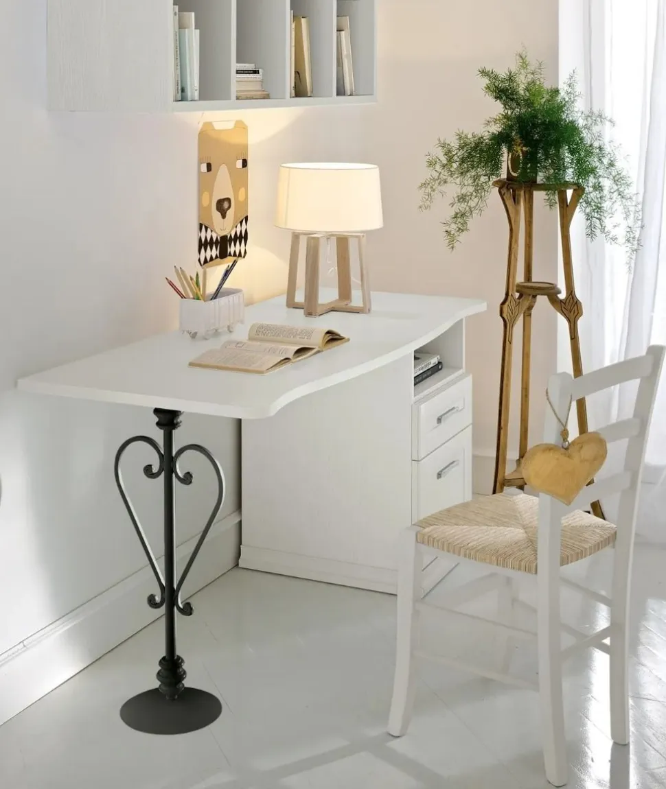 Scrivania stile classico con 3 cassetti Tosca linea Omega disponibile in 2 versioni e vari colori