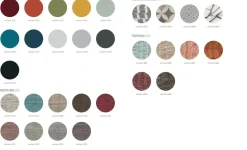 Sedia con sruttura in metallo e seduta imbottita in tessuto Candia