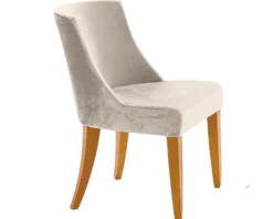 Sedia con struttura in legno e seduta imbottita in tessuto Costarella
