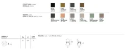 Sedia con struttura in metallo e seduta imbottita Vovo disponibile in 6 colori
