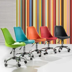 Sedia girevole con ruote Tutti Frutti disponibile in 9 colori