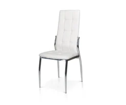 Sedia imbottita e rivestita in ecopelle Milo disponibile in 3 colori