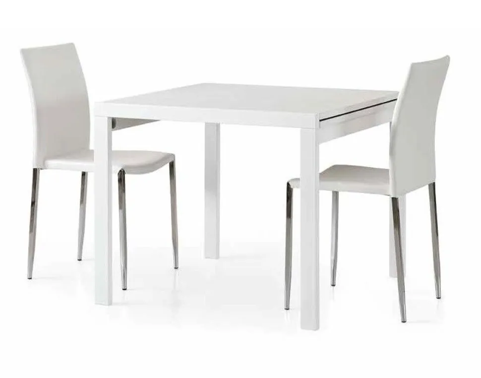 Sedia imbottita e rivestita in ecopelle Leila disponibile in 3 colori