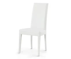 Sedia imbottita e rivestita in ecopelle Vienna disponibile in 8 colori