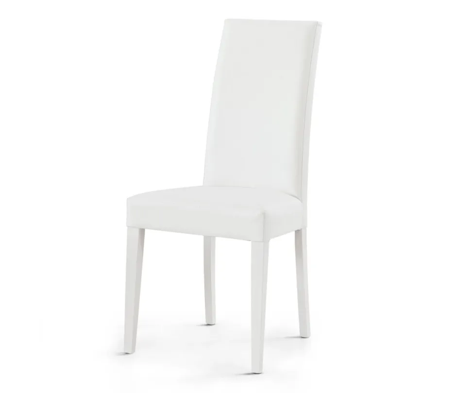 Sedia imbottita e rivestita in ecopelle Vienna disponibile in 8 colori