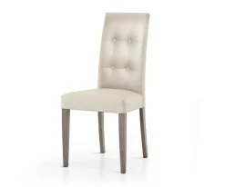 Sedia imbottita e rivestita in ecopelle Juliet disponibile in 5 colori