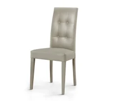 Sedia imbottita e rivestita in ecopelle Juliet disponibile in 5 colori