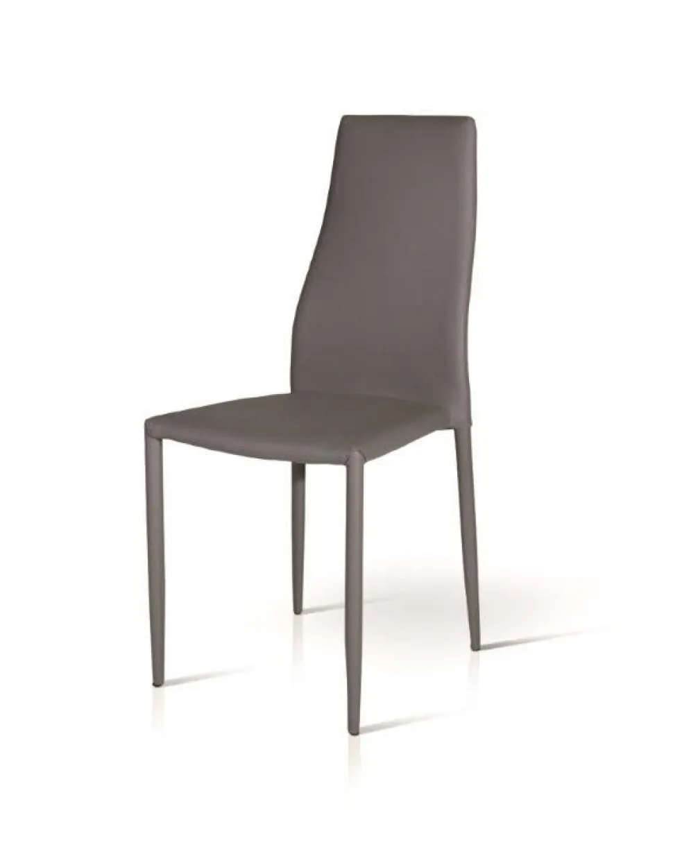 Sedia imbottita e rivestita in ecopelle Tena disponibile in 2 colori